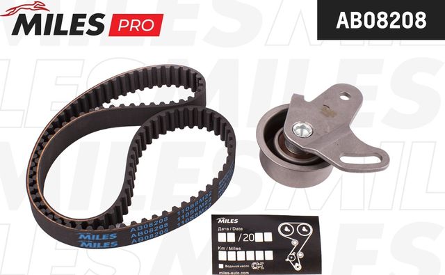 Ремень ГРМ с роликами (комплект) Miles для Hyundai Lantra II 1998-2000. Артикул AB08208