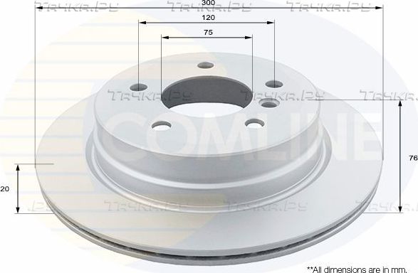 Тормозной диск Comline для BMW 1 I (E82/E88) 2007-2013. Артикул ADC1743V