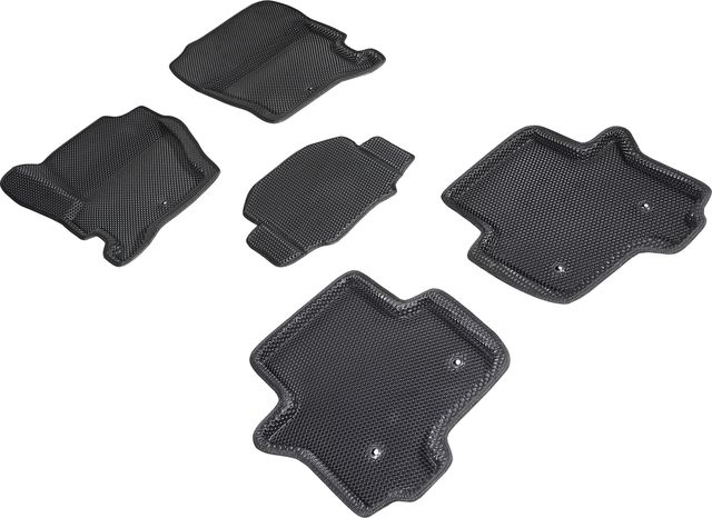 Коврики Seintex 3D EVA Соты для салона Land Rover Discovery III 2004-2009 ЧЕРНЫЕ. Артикул 95410