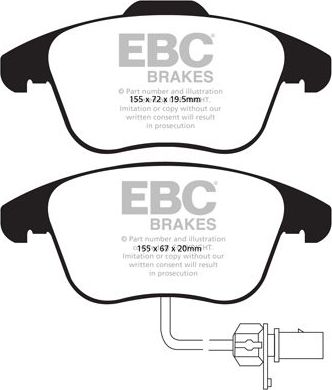 Тормозные колодки EBC Brakes. Артикул DP21998