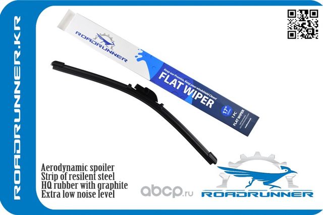 Щетка стеклоочистителя бескаркасная 430 мм (Roadrunner). Артикул RR430F3