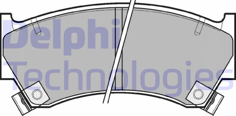 Тормозные колодки Delphi (Low-Metallic). Артикул LP1590