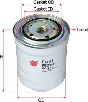 Топливный фильтр Sakura. Артикул FC-1112