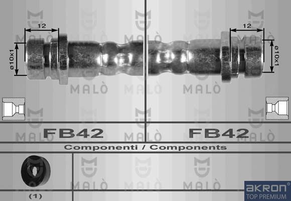 Тормозной шланг Malò. Артикул 8609