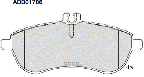 Колодки тормозные дисковые (Allied Nippon). Артикул ADB01786