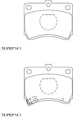 Тормозные колодки Asimco. Артикул KD3734