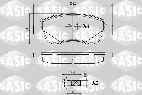 Тормозные колодки Sasic. Артикул 6210006