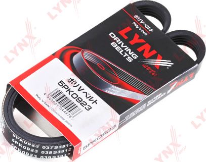 Приводной ремень поликлиновой LYNXauto. Артикул 5PK0923