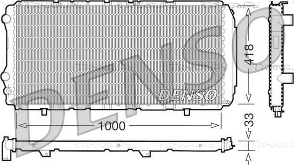 Радиатор охлаждения двигателя Denso. Артикул DRM15014