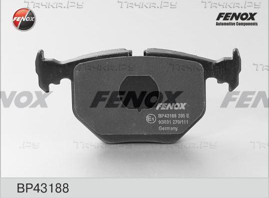 Тормозные колодки Fenox задние для BMW 5 III (E34) 1992-1996. Артикул BP43188