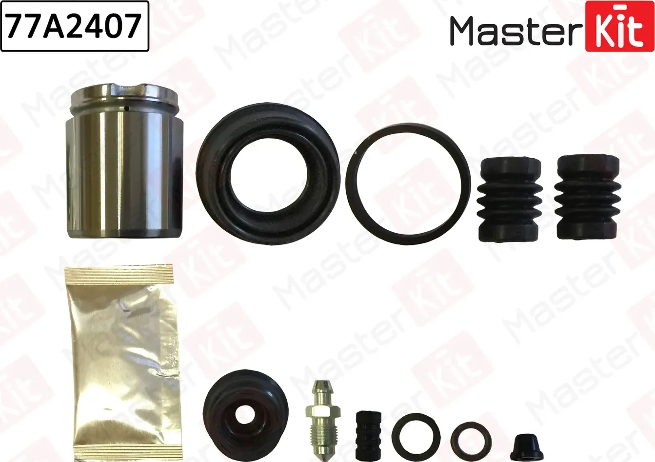 77A2407 Ремкомплект тормозного суппорта + поршень Chevrolet CRUZE (J308) 2012 -  ORLANDO (J309) 2010 (Master KIT). Артикул 77a2407