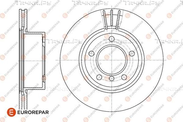 Тормозной диск Eurorepar передний для BMW 3 V (E90/E91/E92/E93) 2004-2011. Артикул 1667860180