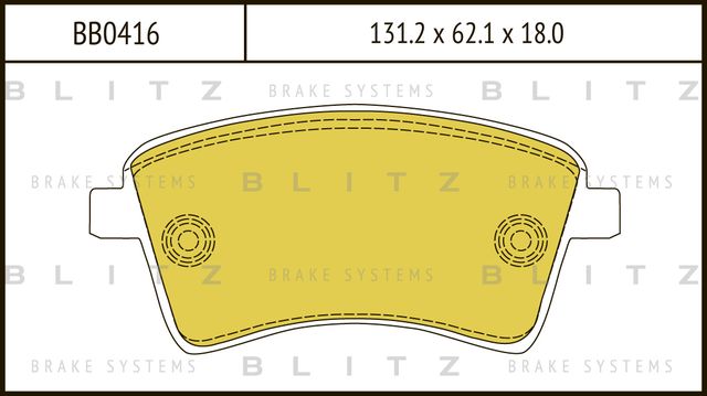 Колодки тормозные RENAULT KANGOO 09- перед. (Blitz). Артикул BB0416