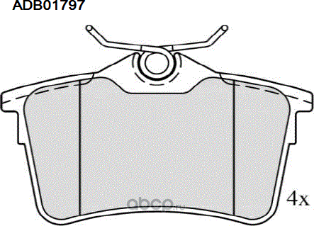 Колодки тормозные дисковые (Allied Nippon). Артикул ADB01797