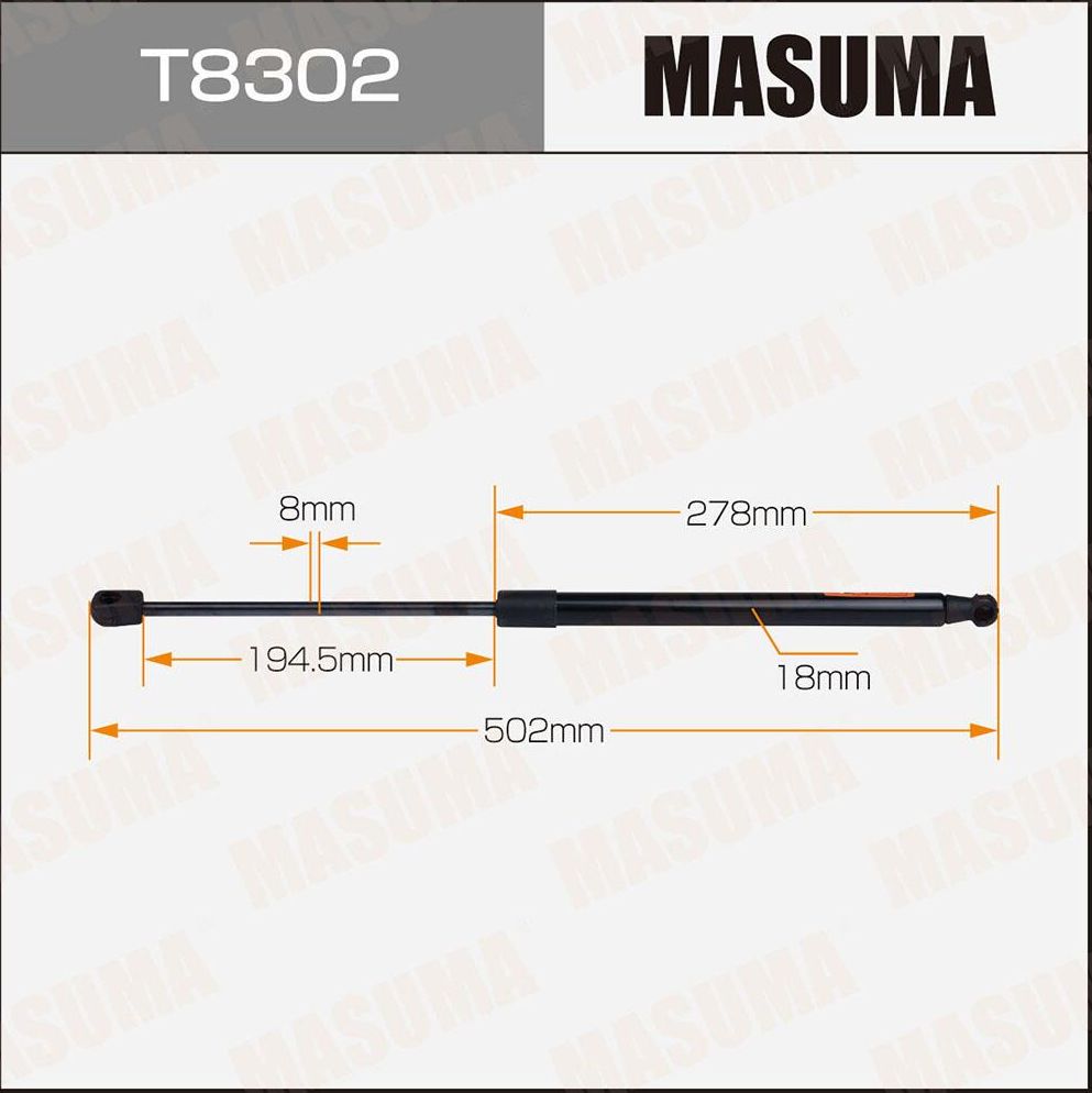 Амортизатор (упор) багажника Masuma. Артикул T8302