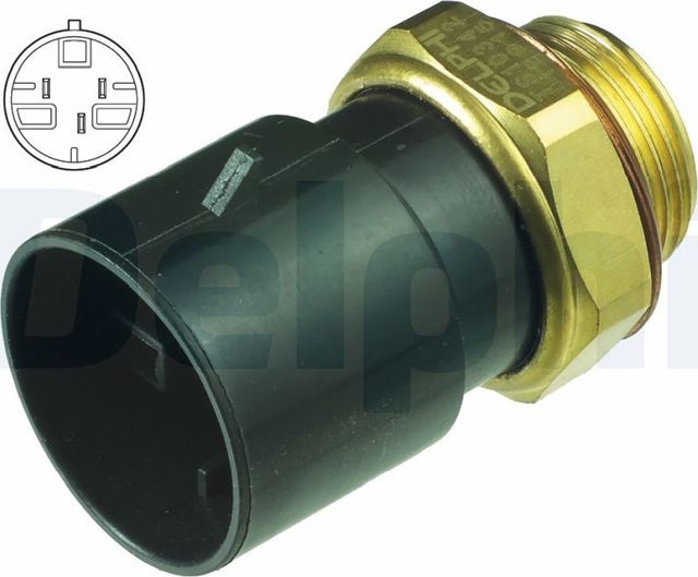 Temperature Switch, radiator fan Delphi. Артикул TS10342