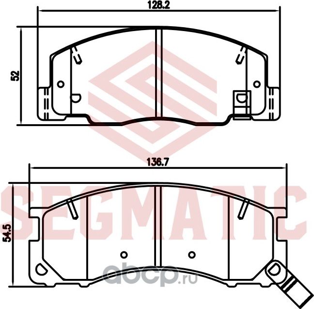 Колодка торм диск пер (Segmatic). Артикул SGBP2756