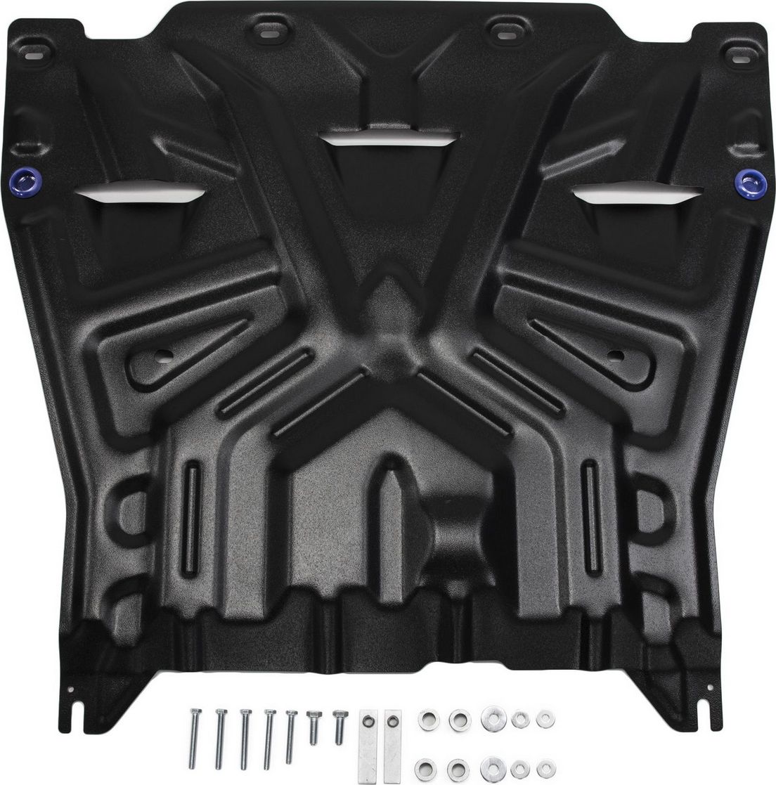 Защита оцинкованная Rival для картера и КПП Kia Optima IV 2015-2020. Артикул ZZZ.2837.1