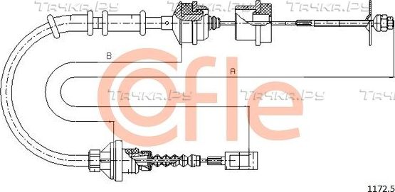 Трос сцепления Cofle для Fiat Ducato II 1994-2002. Артикул 92.1172.5