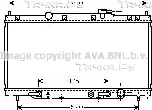 Радиатор охлаждения двигателя AVA для Honda CR-V II 2001-2007. Артикул HD2163