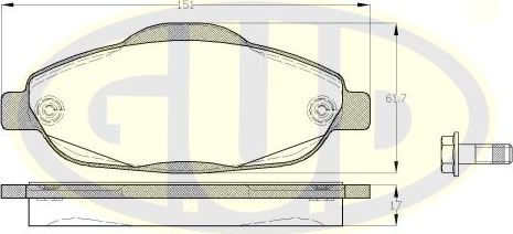 Тормозные колодки G.U.D.. Артикул GBP132300