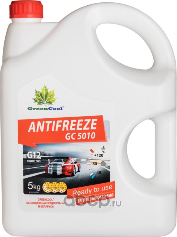 Антифриз GreenCool GC5010 G12, 5 кг (красн.) Greencool. Артикул 791685