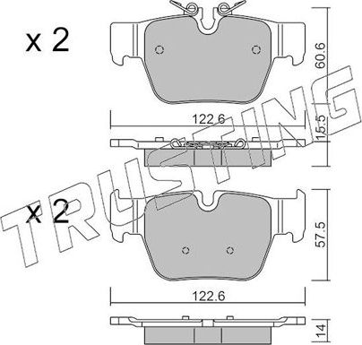 Тормозные колодки Trusting. Артикул 1267.0