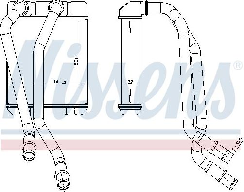 Радиатор отопителя (печки) Nissens для Renault Duster I 2011-2020. Артикул 707303