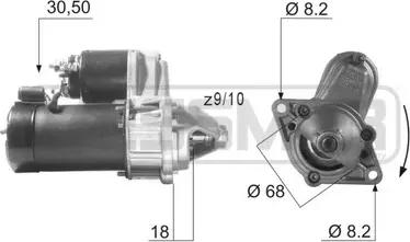 220001 Стартер\ CHEVROLET AVEO  LACETTI  LANOS (ERA). Артикул 220001