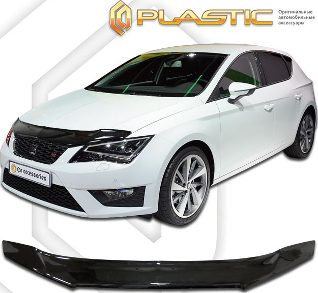 Дефлектор СА Пластик для капота (Classic черный) Seat Leon 2012-2026. Артикул 2010010109318