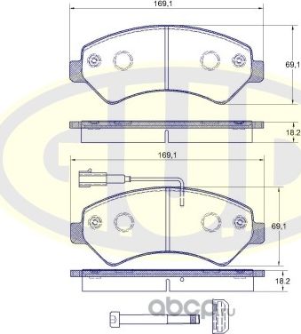Тормозные колодки G.U.D.. Артикул GBP127501