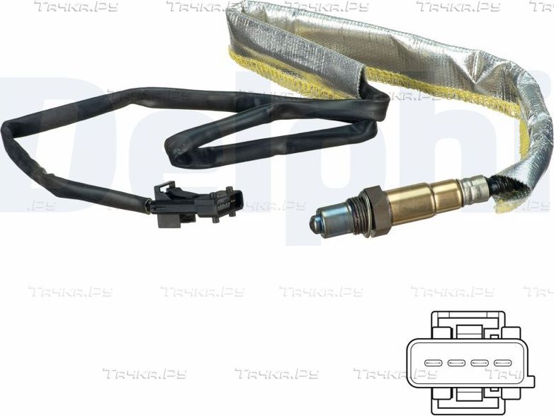 Лямбда-зонд (кислородный датчик) Delphi для Volvo XC70 I 2000-2007. Артикул ES20635-12B1