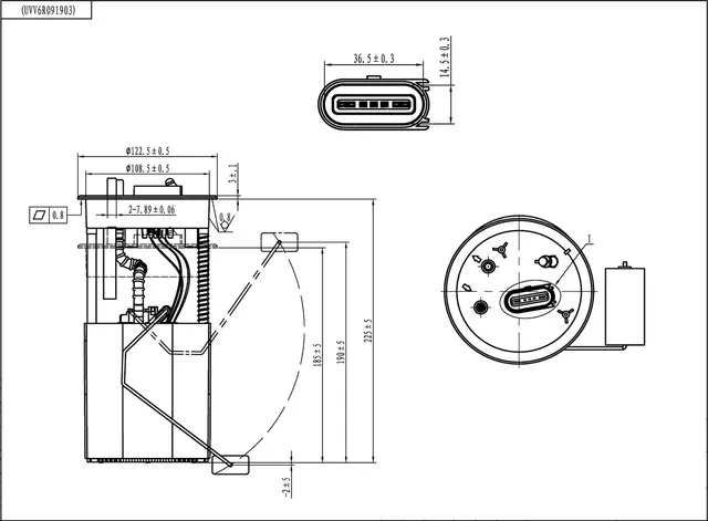 МОДУЛЬ ПОДАЧИ ТОПЛИВА (С ДАТЧИКОМ УРОВНЯ ТОПЛИВА) (Ukorauto). Артикул UVV6R091903