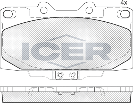 Тормозные колодки Icer. Артикул 181733-203