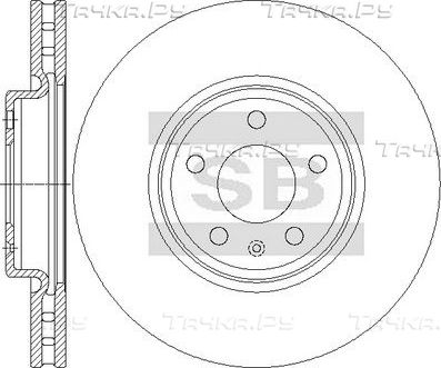 Тормозной диск Sangsin Hi-Q передний для Audi SQ5 I (8R) 2012-2017. Артикул SD5418