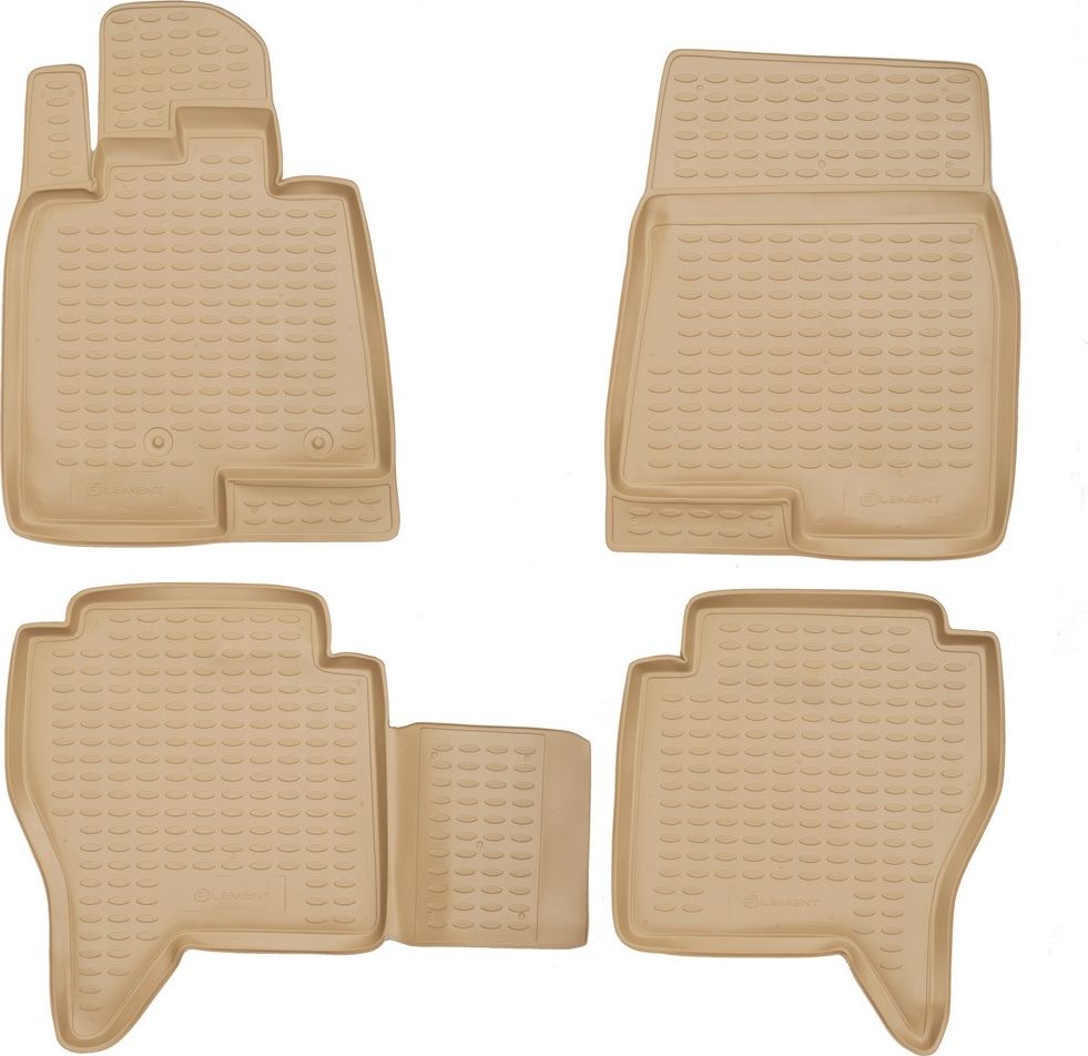 Коврики Element для салона Mitsubishi Pajero IV 2006-2026. БЕЖЕВЫЕ. Артикул NLC.35.16.212
