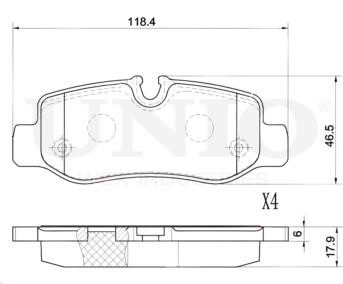 Колодки тормозные дисковые, комплект (Unio). Артикул BRP-20448