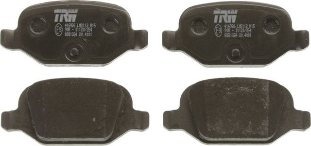 Тормозные колодки TRW COTEC задние для Fiat 500 II 2007-2026. Артикул GDB1384