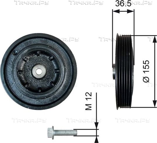 Шкив коленвала Gates DriveAlign® для Opel Movano II 2001-2006. Артикул TVD1128A