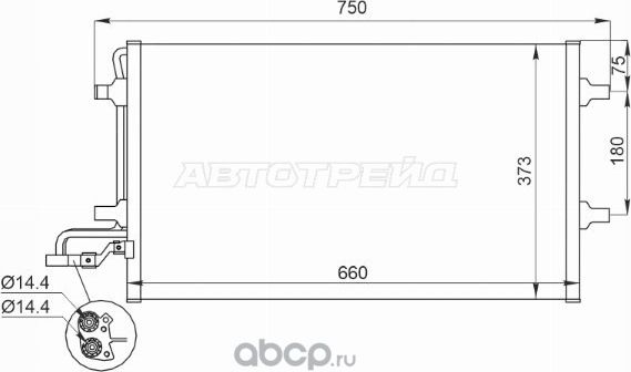 Радиатор кондиционера Volvo C30 06-13 / C70 05-13 / S40 04-12 / V50 03-12 SAT ST-VL07-394-A0 SAT. Артикул ST-VL07-394-A0