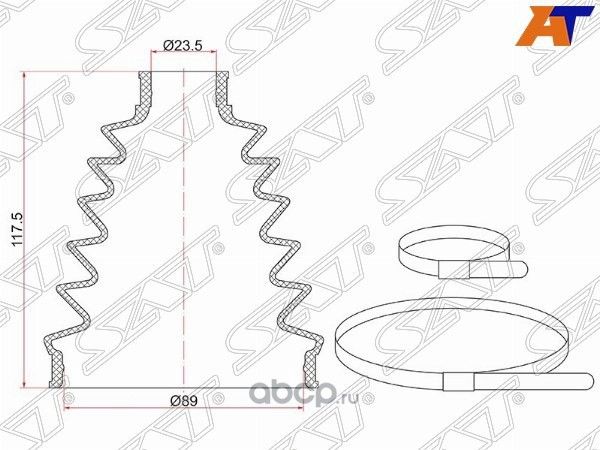 Пыльник шруса наружный  FR HONDA CR-V RD5  2 хому (SAT). Артикул C1925