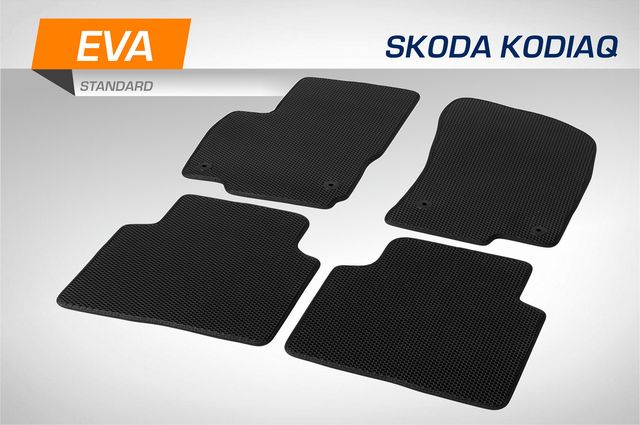 Коврики AutoFlex EVA (ЭВА, ЕВА) Standart для салона Skoda Kodiaq 2017-2021 2021-2026. Артикул 6510301