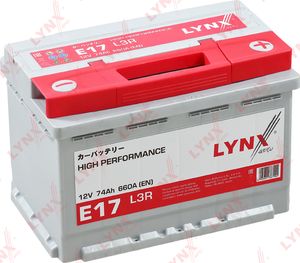 Аккумулятор LYNXauto HIGH PERFORMANCE для Mitsubishi Colt VI (Z20/Z30) 2004-2012. Артикул E17