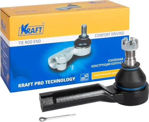 Наконечник рулевой тяги KIA SHUMA 98- 1.5/1.6/1.8 лев./прав. (Kraft). Артикул KT032343