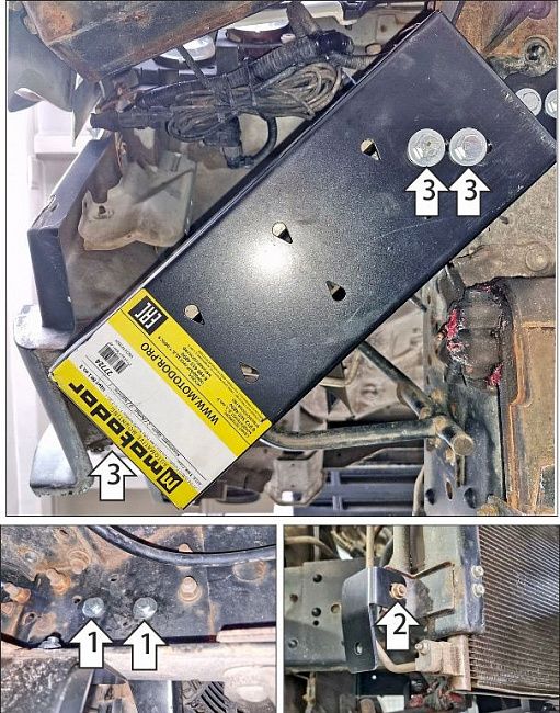 Защита Мотодор для радиатора кондиционера Kamaz Компас 12 2023-2026. Артикул 27724