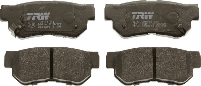 Тормозные колодки TRW задние для Hyundai Matrix I 2001-2010. Артикул GDB3298