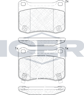 Тормозные колодки Icer для Lexus IS II 2007-2013. Артикул 182015