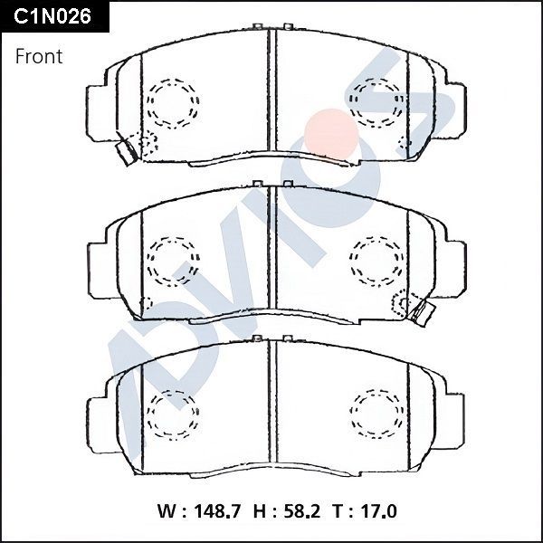 Тормозные колодки Advics. Артикул C1N026