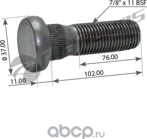 Болт колесный (Mansons). Артикул 100.064