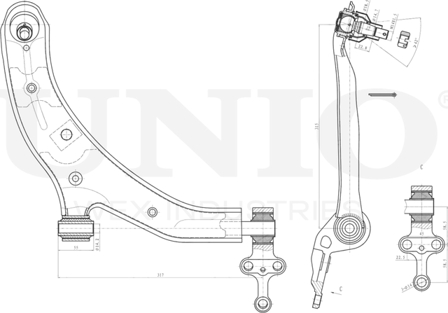 Рычаг подвески (Unio). Артикул SSP-40006